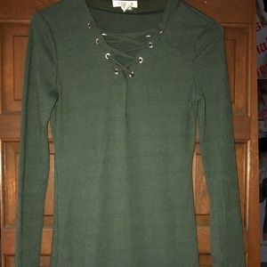 Nanamacs green lace up body con